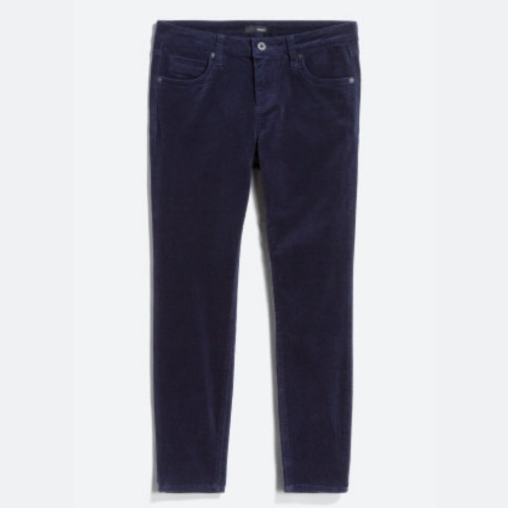 Edyson Hampton Mid-rise Strait Slim Leg Corduroy, Navy, Size 8/29L